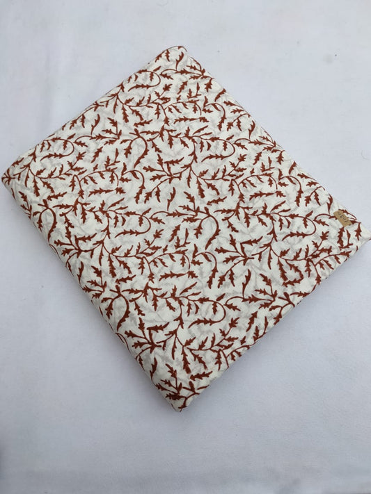 Bagru Pure Cotton Hand Block Fabric - JBRBK642