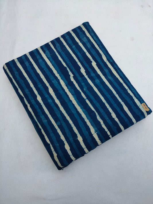 Bagru Pure Cotton Hand Block Fabric - JBRBK653