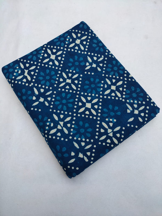 Bagru Pure Cotton Hand Block Fabric - JBRBK662