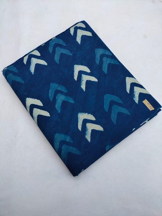 Bagru Pure Cotton Hand Block Fabric - JBRBK666
