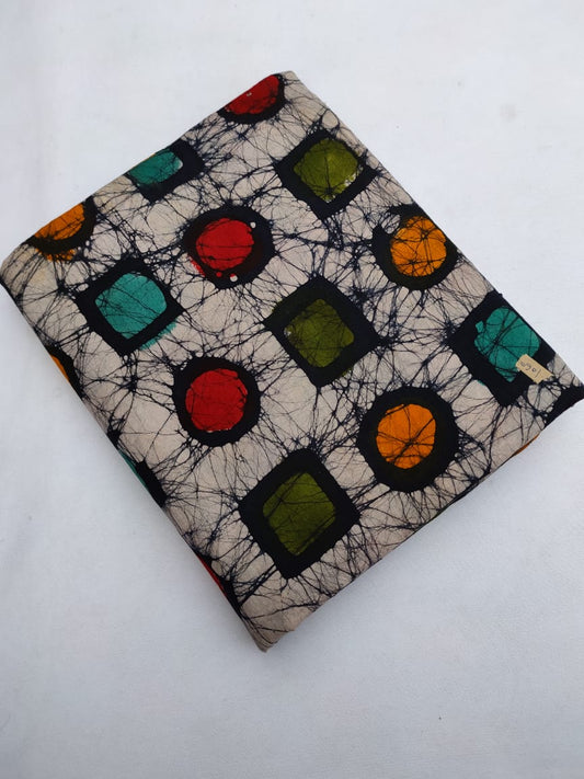 Bagru Pure Cotton Hand Block Fabric - JBRBK707