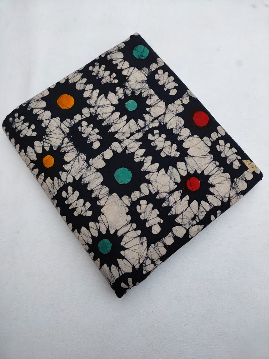 Bagru Pure Cotton Hand Block Fabric - JBRBK709
