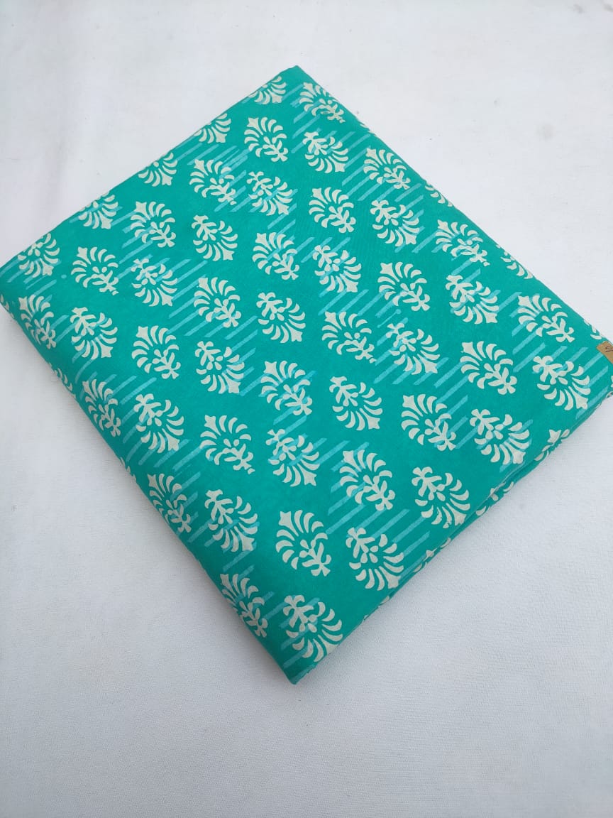 Bagru Pure Cotton Hand Block Fabric - JBRBK713