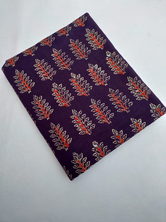 Bagru Pure Cotton Hand Block Fabric - JBRBK715