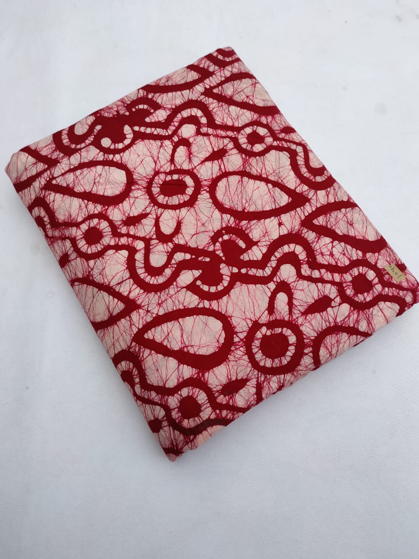 Bagru Pure Cotton Hand Block Fabric - JBRBK723