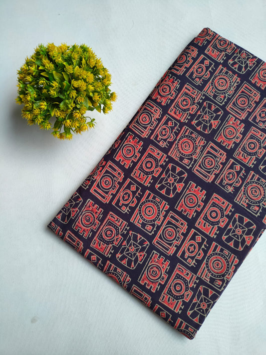Hand Block Printed Pure Cotton Fabric - JBRFBK108