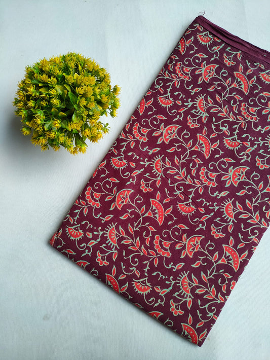Hand Block Printed Pure Cotton Fabric - JBRFBK87