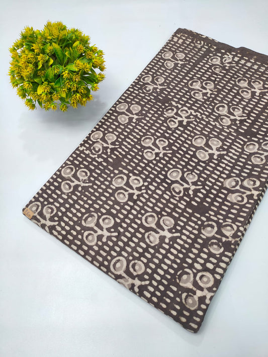 Dabu Bagru Hand Block Pure Cotton Fabric 