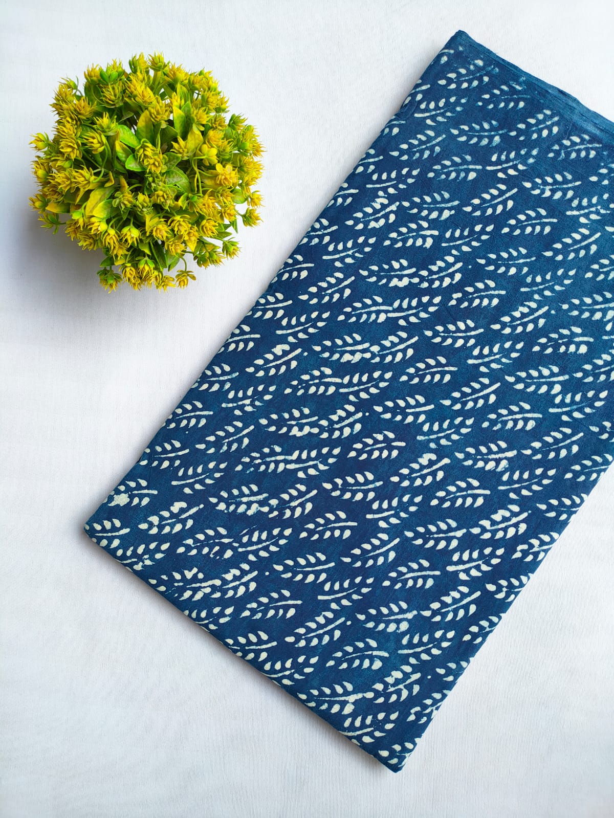 Bagru Dabu Indigo Batik Hand Block Cotton Fabric