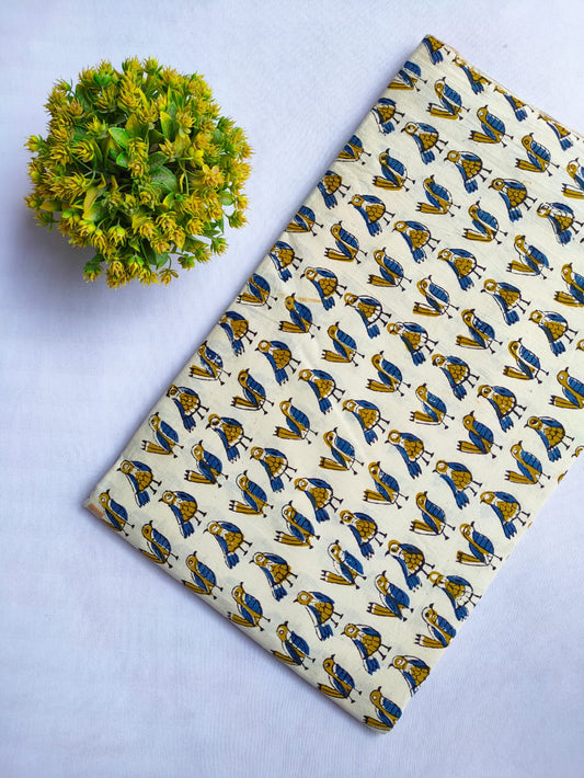Bagru Dabu Indigo Batik Hand Block Cotton Fabric