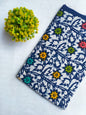 Bagru Dabu Indigo Batik Hand Block Cotton Fabric
