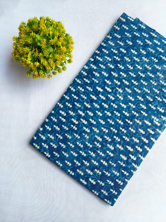 Bagru Dabu Indigo Batik Hand Block Cotton Fabric