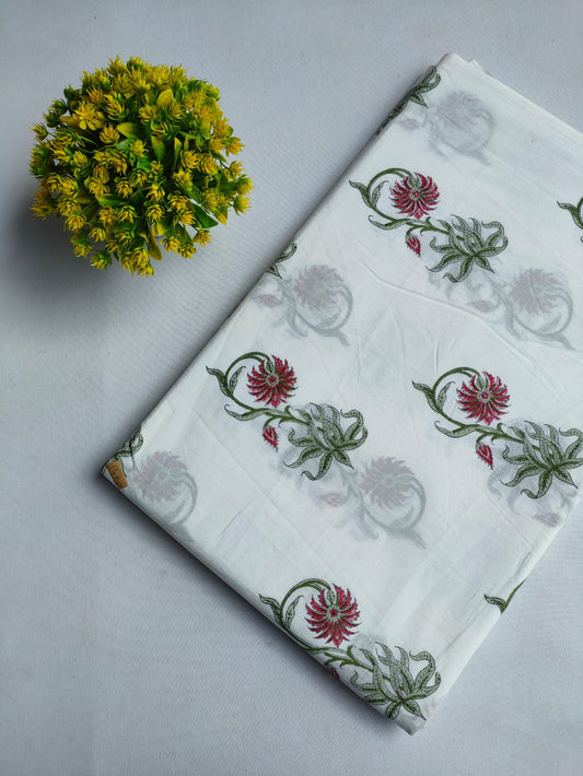 Jaipuri Hand Block Pure Cotton Fabric - JBTMZ1