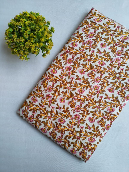 Hand Block printed cotton fabric