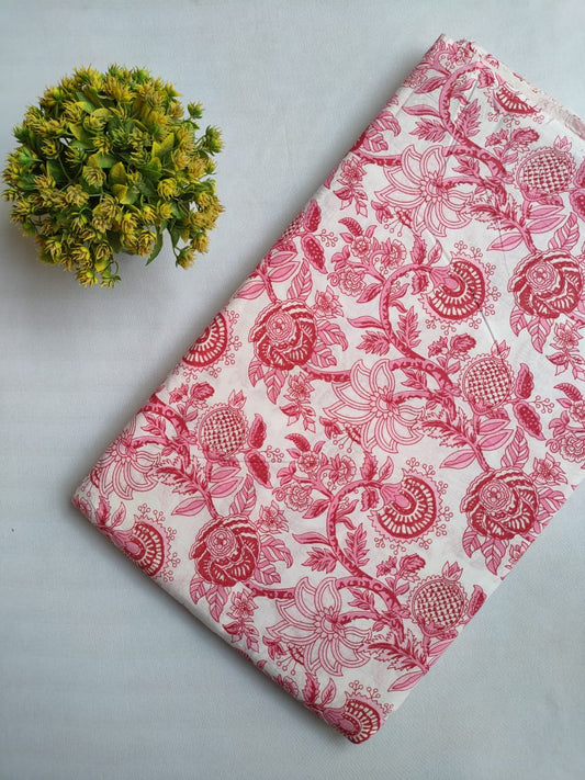 Hand Block printed cotton fabric