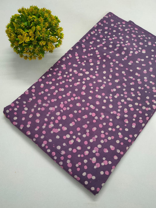 Bagru Hand Block Pure Cotton Fabric - JBRBKA70