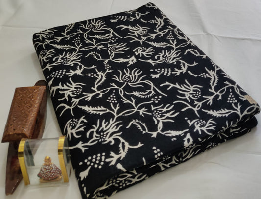 Bagru Pure Cotton Hand Block Printed Fabric - JBRBK29