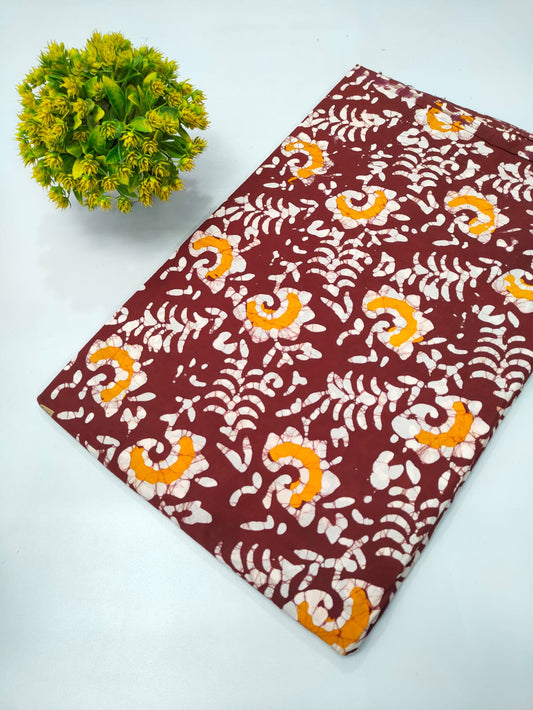 Batik print cotton fabric