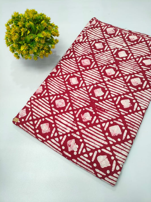Batik print cotton fabric