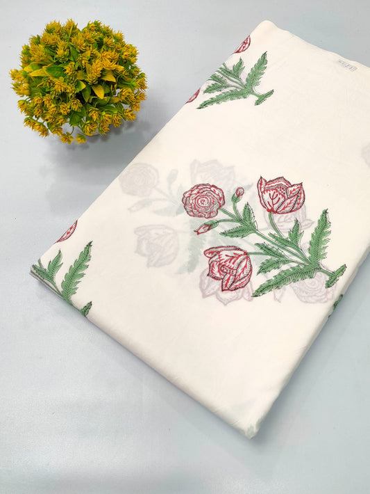 Boota Print Cotton Hand Block Fabric