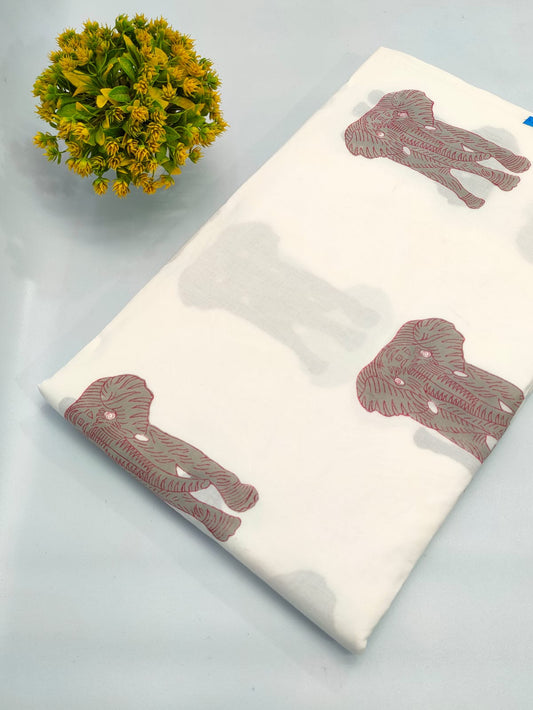 Boota Print Cotton Hand Block Fabric