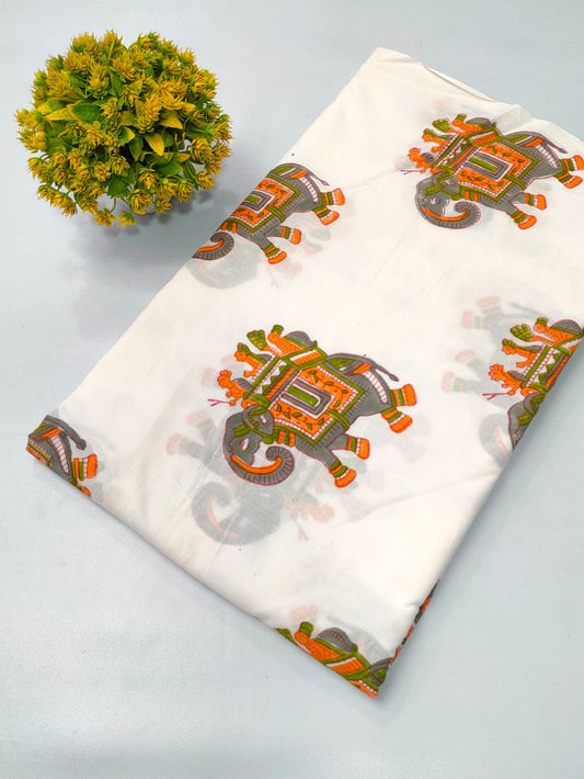 Boota Print Cotton Hand Block Fabric
