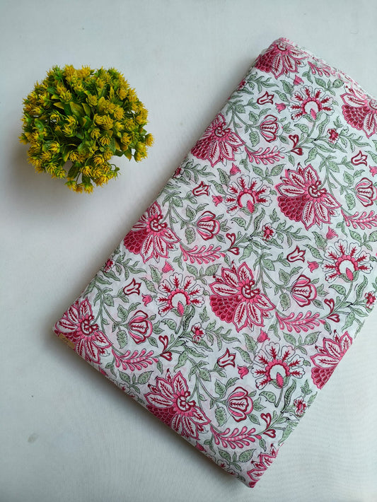 Hand Block Printed Pure Cotton Fabric - JBRTMJ11