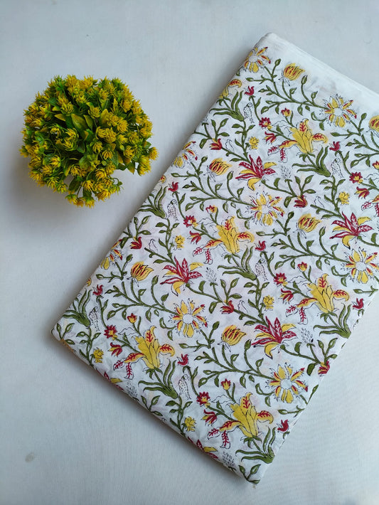 Hand Block Printed Pure Cotton Fabric - JBRTMJ19
