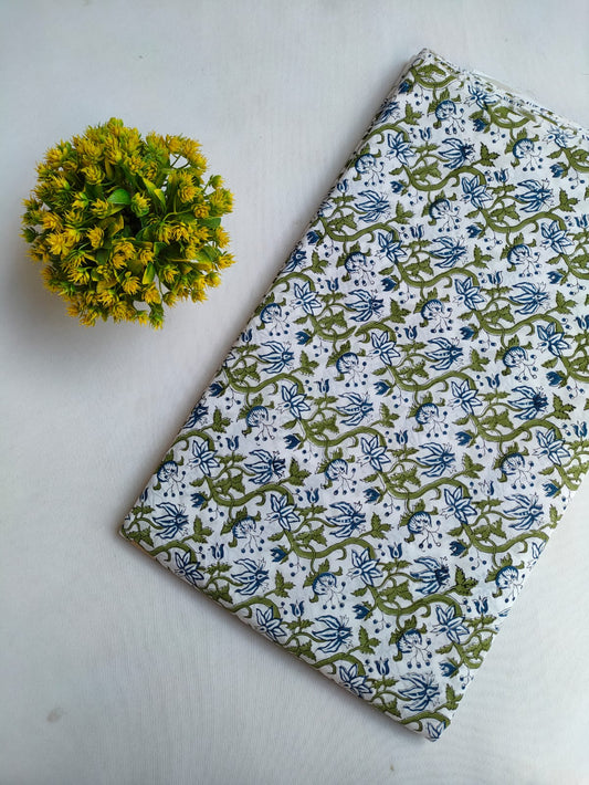 Hand Block Printed Pure Cotton Fabric - JBRTMJ20