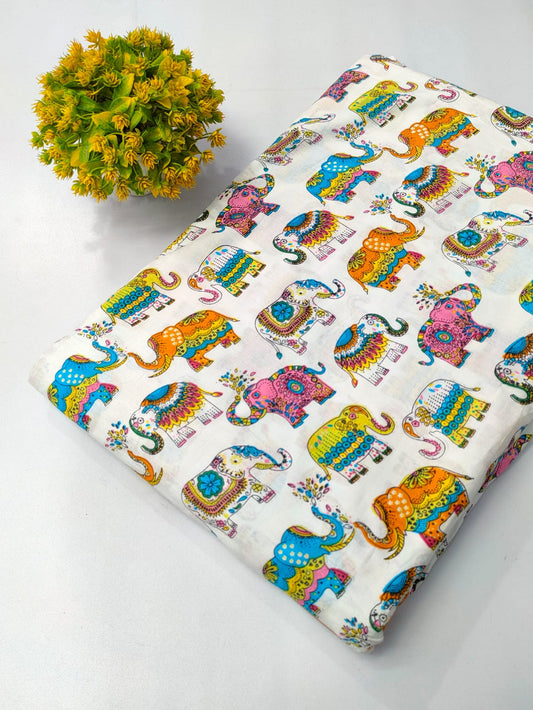 Pure Cotton Fabric Screen Printed