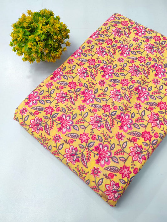 Pure Cotton Fabric Screen Printed