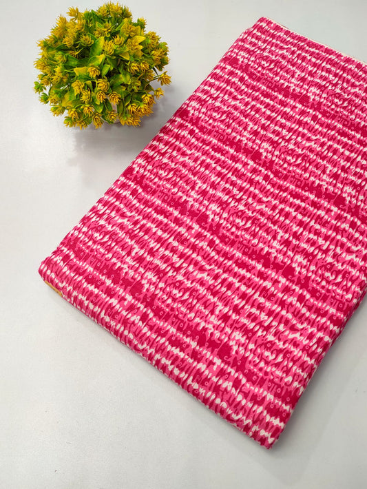 Pure Cotton Fabric Screen Printed