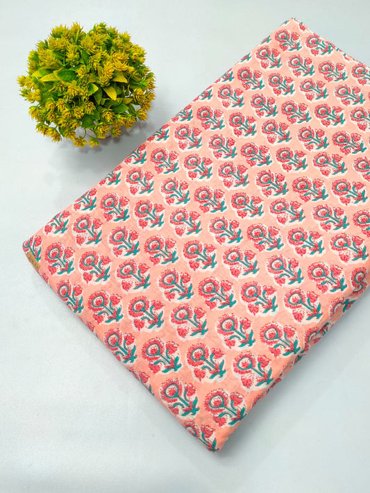 Soft Cotton Hand Block Fabric