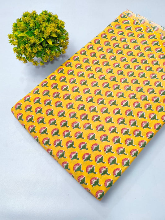 Soft Cotton Hand Block Fabric