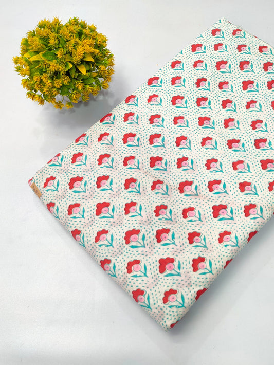 Soft Cotton Hand Block Fabric
