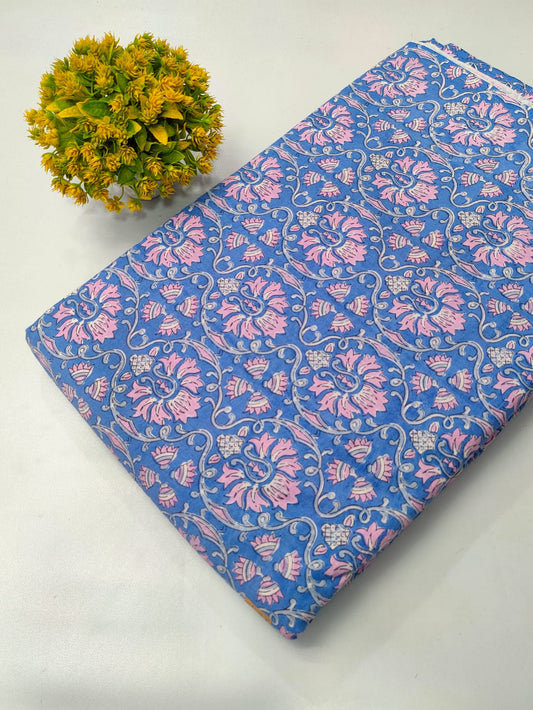 Soft Cotton Hand Block Fabric
