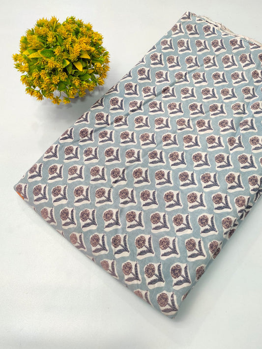 Soft Cotton Hand Block Fabric