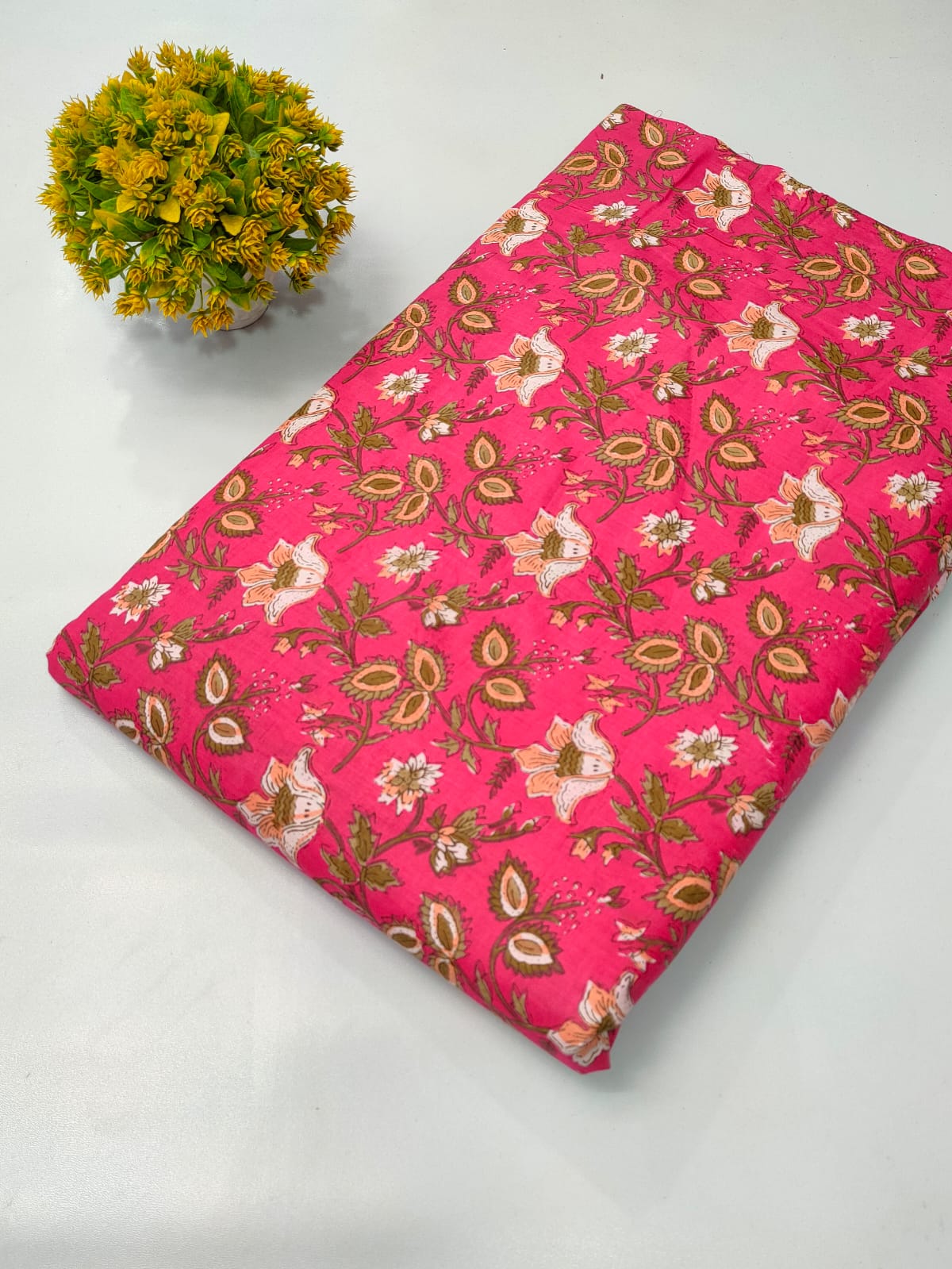 Soft cotton fabric for summer tulsi prints