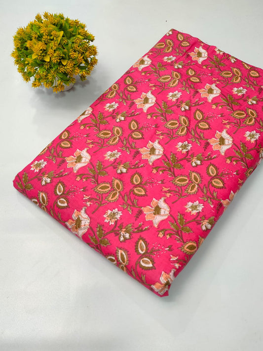 Soft cotton fabric for summer tulsi prints