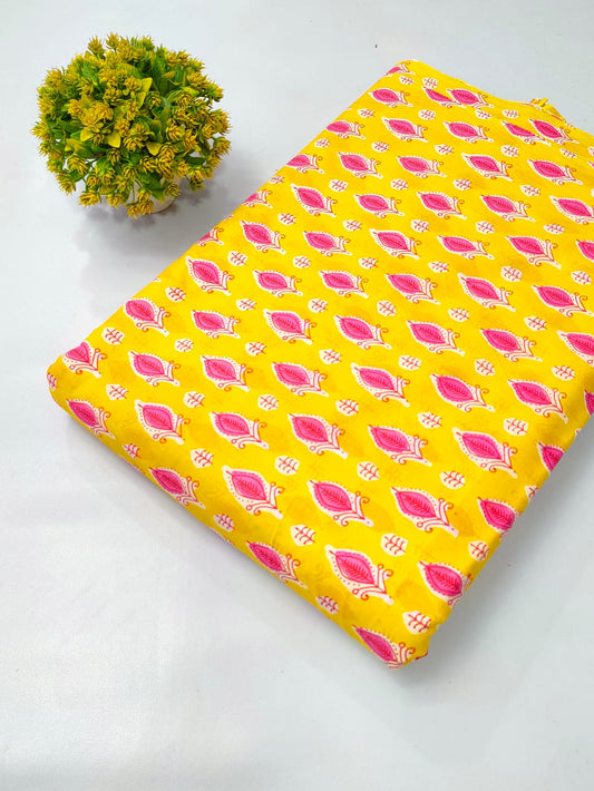 Soft cotton fabric for summer tulsi prints