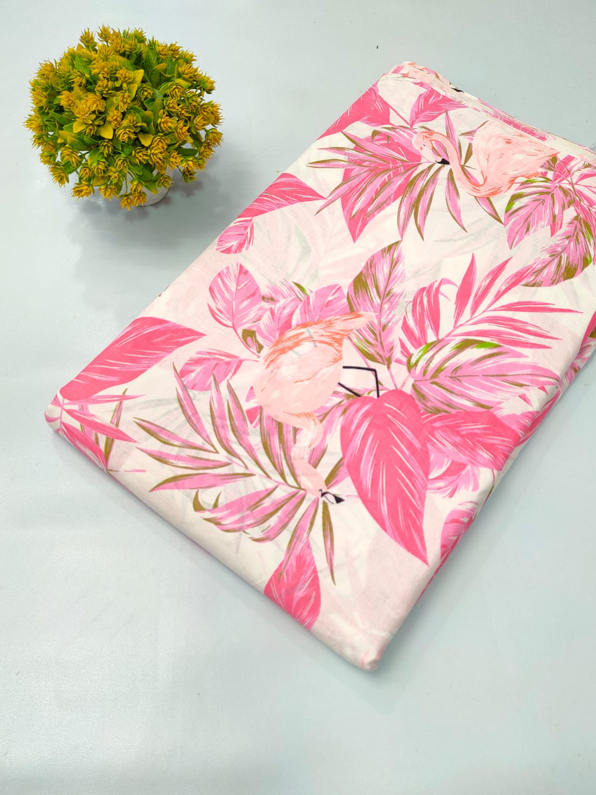 Soft cotton fabric for summer tulsi prints