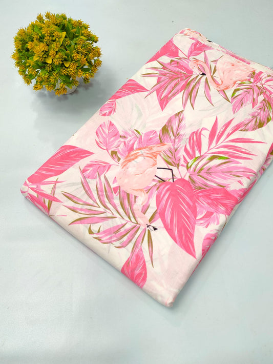 Soft cotton fabric for summer tulsi prints