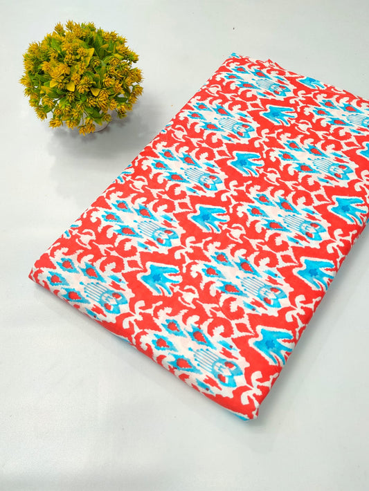 Soft cotton fabric for summer tulsi prints