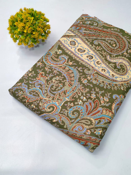 Soft cotton fabric for summer tulsi prints