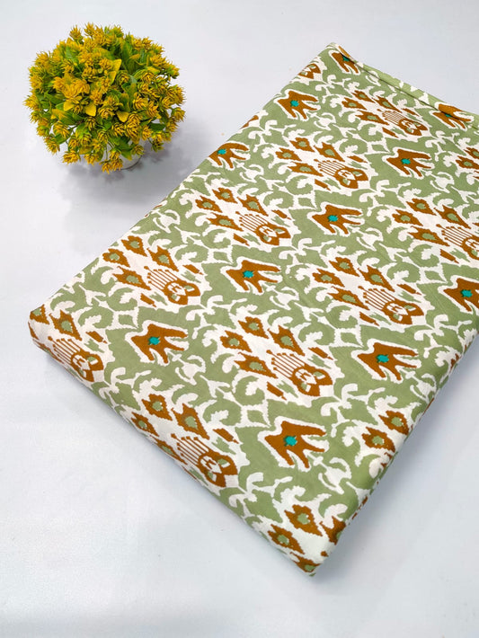 Soft cotton fabric for summer tulsi prints