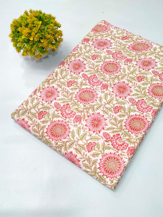 Soft cotton fabric for summer tulsi prints