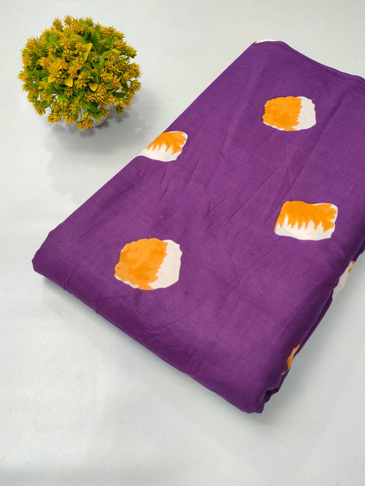 Soft cotton fabric for summer tulsi prints
