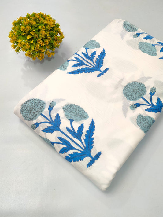 Soft cotton fabric for summer tulsi prints