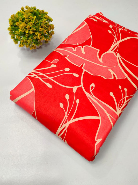 Soft cotton fabric for summer tulsi prints