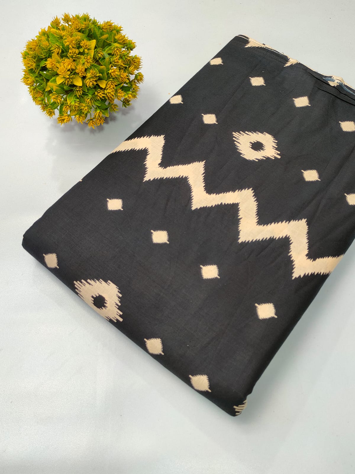 Soft cotton fabric for summer tulsi prints